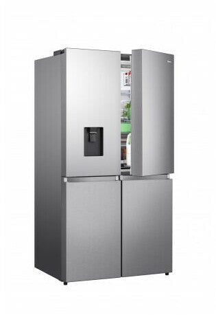 Frigorífico Americano Hisense RQ758N4SWSE – 606L, 4 Puertas, No Frost, Wi-Fi, Dispensador de Agua, Inox