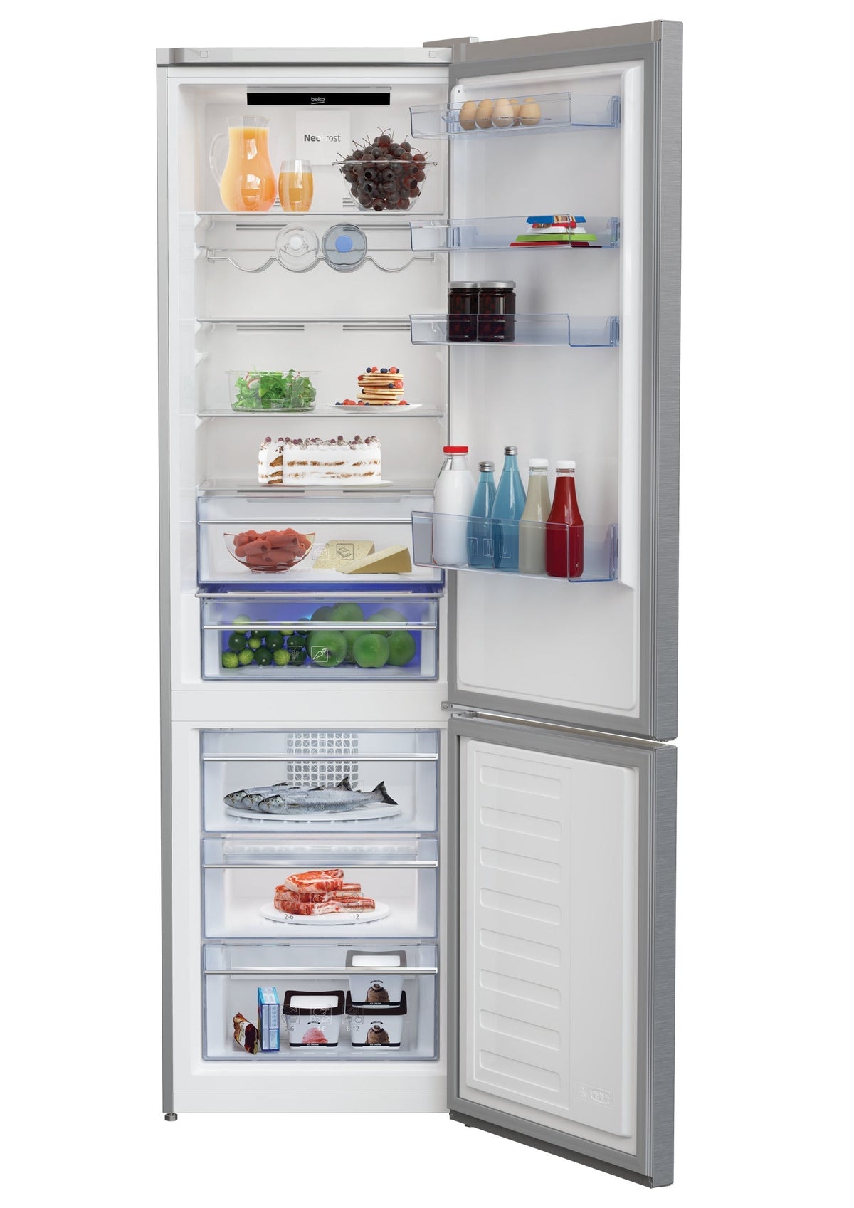 Frigorífico Combi Beko RCNA406E60XBN – 362L, NeoFrost, No Frost, Clase C, Inox