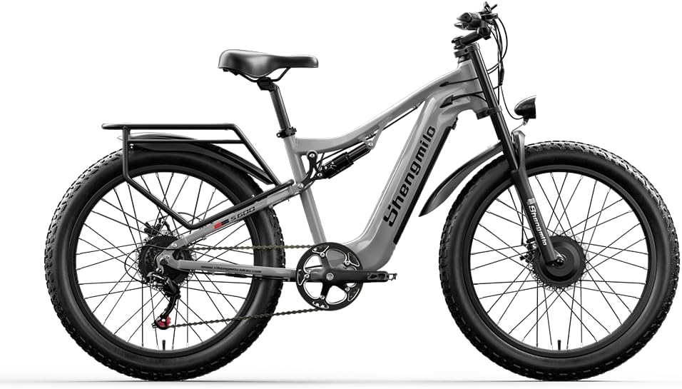 Shengmilo S600 – Bicicleta Eléctrica Todoterreno de Alto Rendimiento con Doble Motor, Batería Samsung 48V 17.5Ah y Suspensión Total