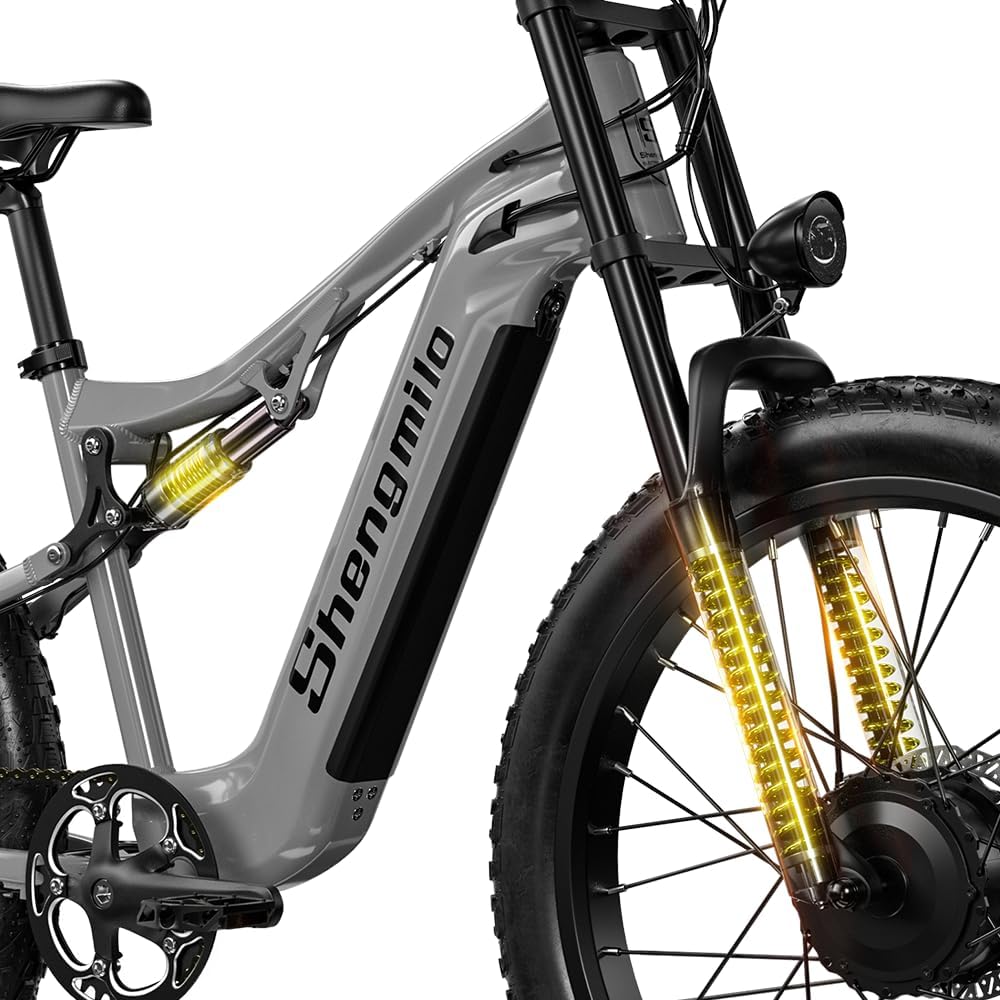Shengmilo S600 – Bicicleta Eléctrica Todoterreno de Alto Rendimiento con Doble Motor, Batería Samsung 48V 17.5Ah y Suspensión Total