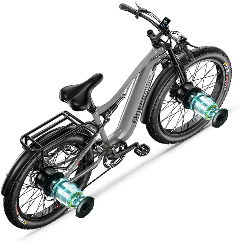 Shengmilo S600 – Bicicleta Eléctrica Todoterreno de Alto Rendimiento con Doble Motor, Batería Samsung 48V 17.5Ah y Suspensión Total