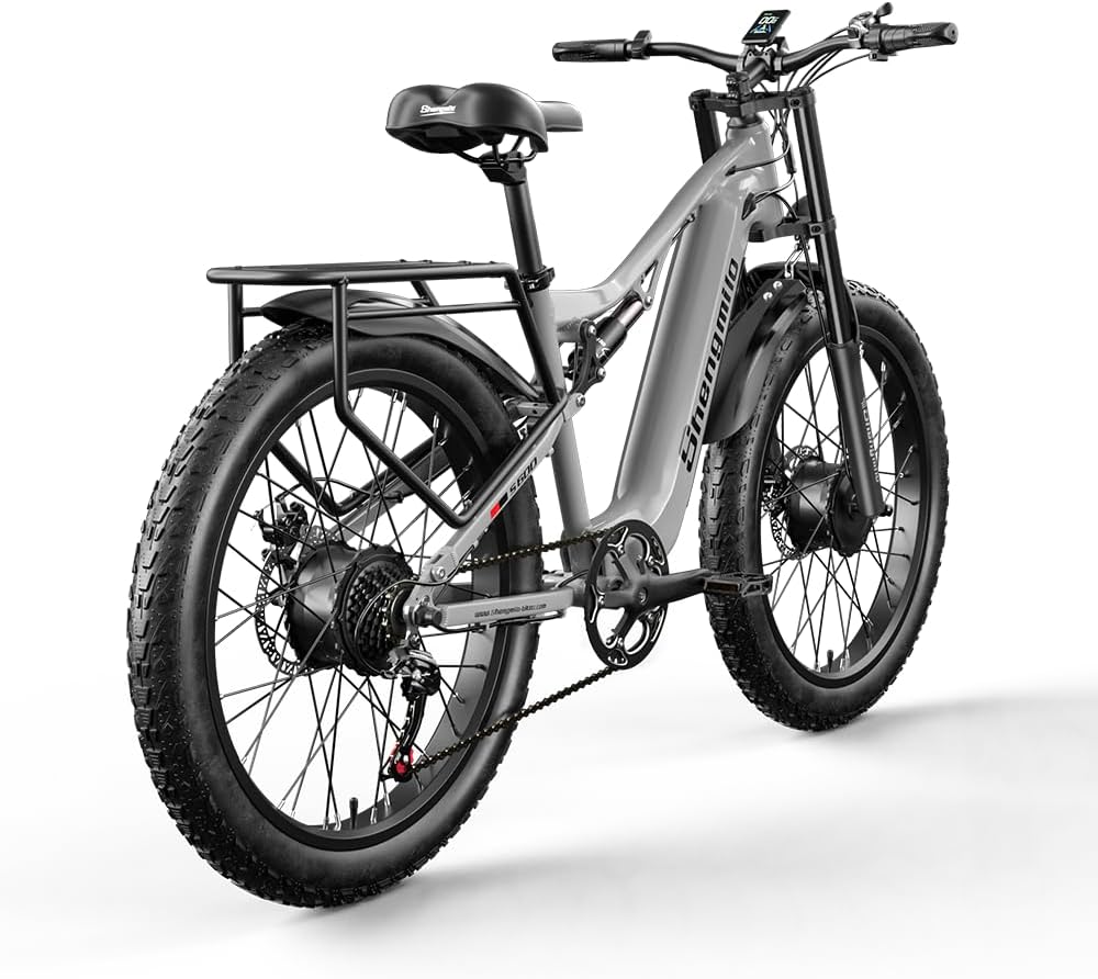 Shengmilo S600 – Bicicleta Eléctrica Todoterreno de Alto Rendimiento con Doble Motor, Batería Samsung 48V 17.5Ah y Suspensión Total