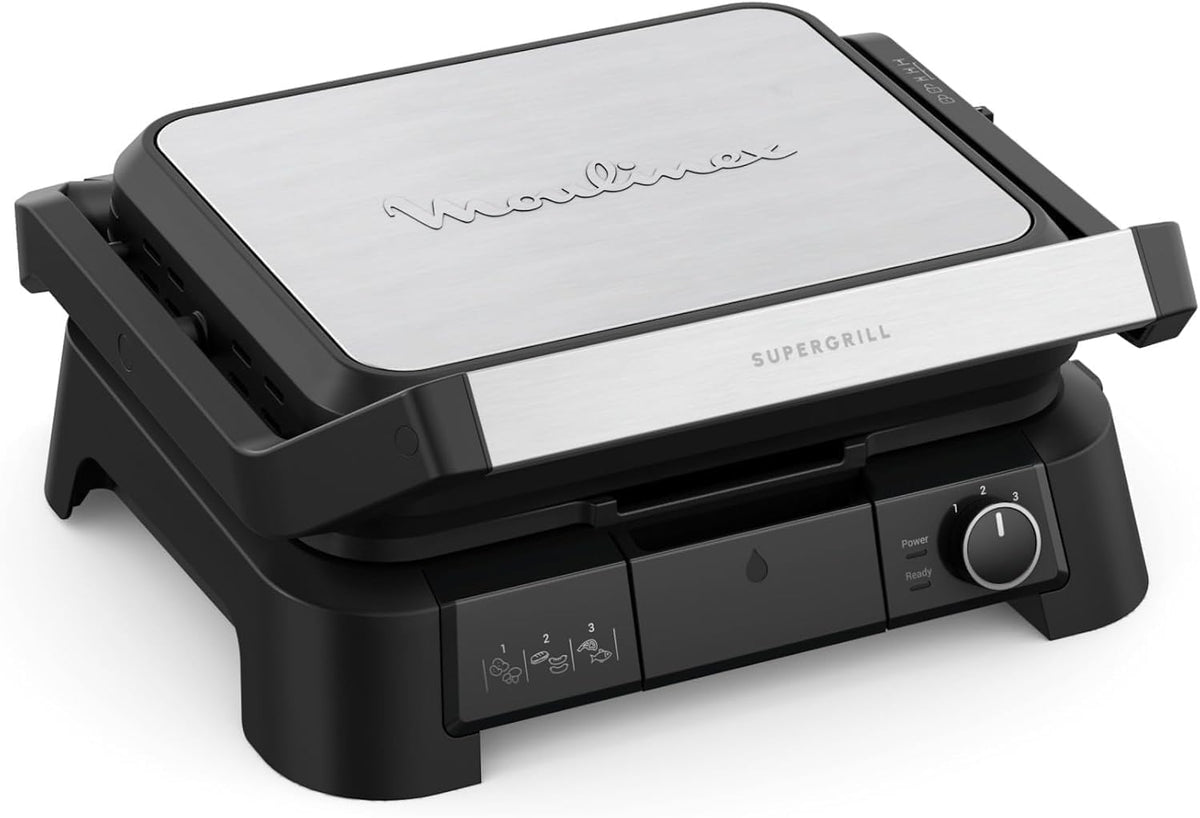 Moulinex SuperGrill 3 en 1 GI510DF0 – Multifunktions-Grill für Grill, Barbecue Ofen in einem Gerät
