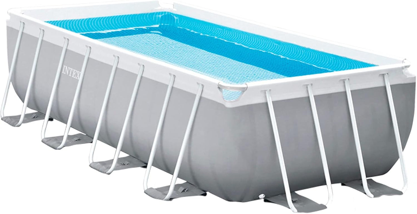 Piscina Tubular Rectangular Intex Prism Frame 4,88 x 2,44 x 1,07 m – Kit Completo con Depuradora y Escalera