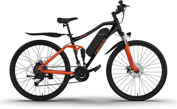 EMotorad EMX+ – Bicicleta Eléctrica Off-Road para Adultos con Motor 250W, Doble Suspensión y Autonomía de hasta 80 km
