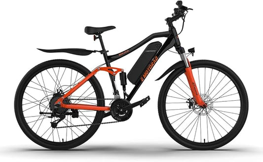 EMotorad EMX+ – Bicicleta Eléctrica Off-Road para Adultos con Motor 250W, Doble Suspensión y Autonomía de hasta 80 km