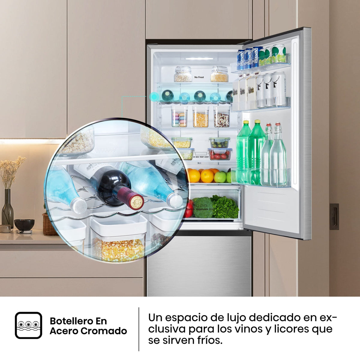 Hisense RB390N4CCD – 304 Liter No Frost Kühl-Gefrierkombination mit Inverter-Technologie