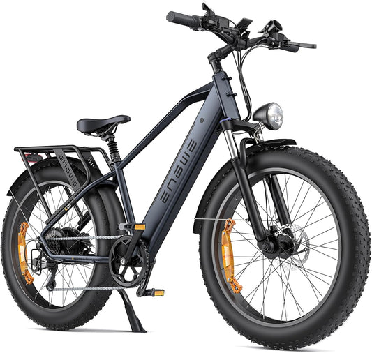 ENGWE E26 – Bicicleta Eléctrica Todoterreno con Motor 250W, Batería 48V 16Ah y Neumáticos Fat Tire 26”