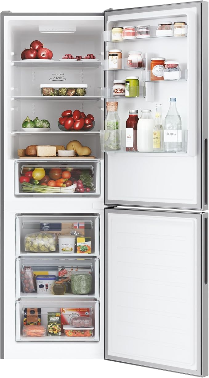 Candy Fresco CCE4T618ES – Frigorífico Combi 344L Total No Frost con WiFi y Diseño Inox