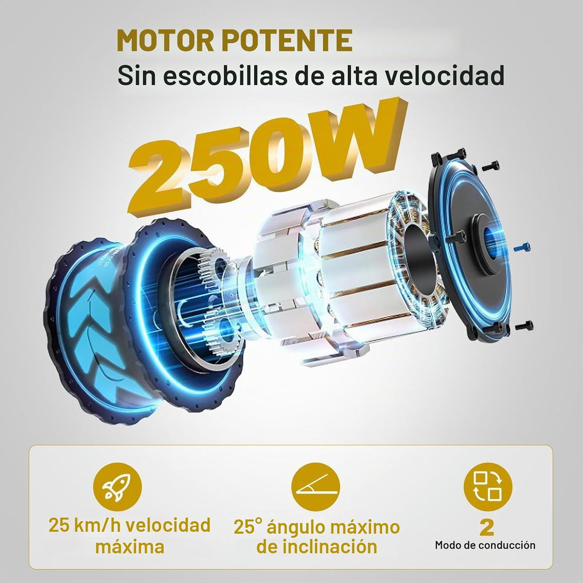 HITWAY BK16 – Bicicleta Eléctrica 26", Motor 250W