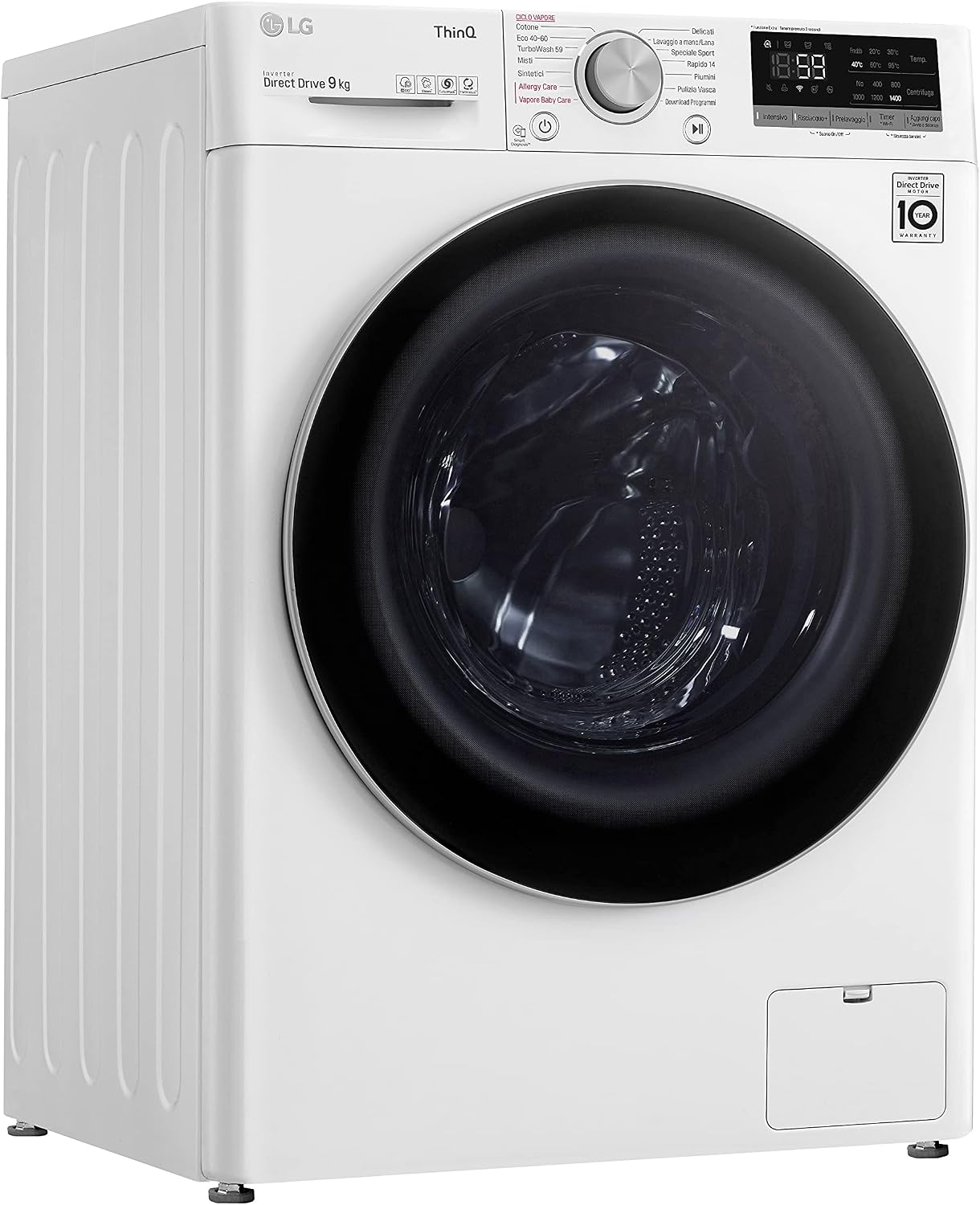 LG F4WV509S1E 9 kg AI DD™ – Intelligente Waschmaschine mit Inverter, Dampf WiFi