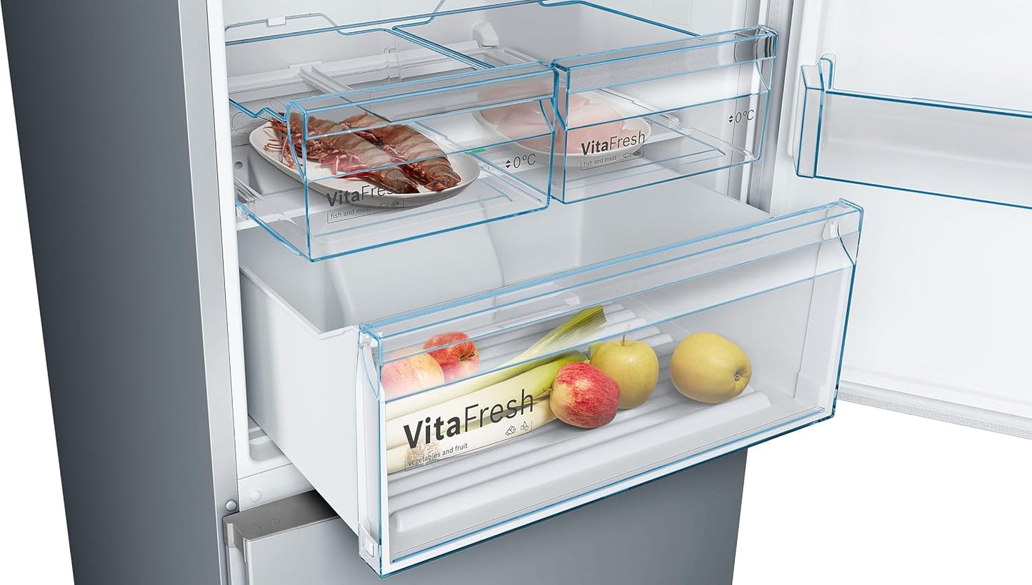 Bosch KGN49XIEA Serie 4 – Frigorífico Combi XXL 438L Total NoFrost Inox