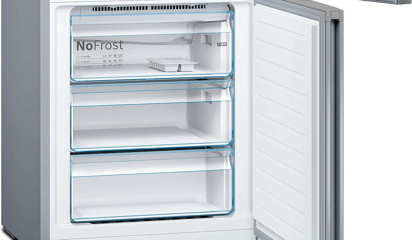Bosch KGN49XIEA Serie 4 – Frigorífico Combi XXL 438L Total NoFrost Inox