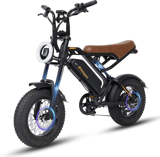Bodywel M16 – Bicicleta Eléctrica Compacta Todoterreno con Motor 250W, Batería 48V 13Ah y Neumáticos Fat Tire