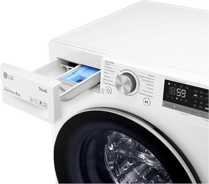 LG F4WV509S1E 9 kg AI DD™ – Intelligente Waschmaschine mit Inverter, Dampf WiFi