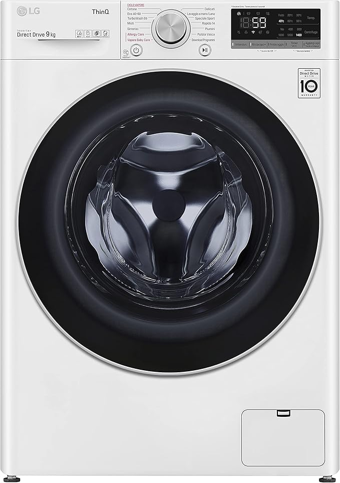 LG F4WV509S1E 9 kg AI DD™ – Intelligente Waschmaschine mit Inverter, Dampf WiFi