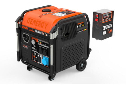Generador Inverter GENERGY Creta Silent 7500W ATS – gasolina, arranque eléctrico y energía estable
