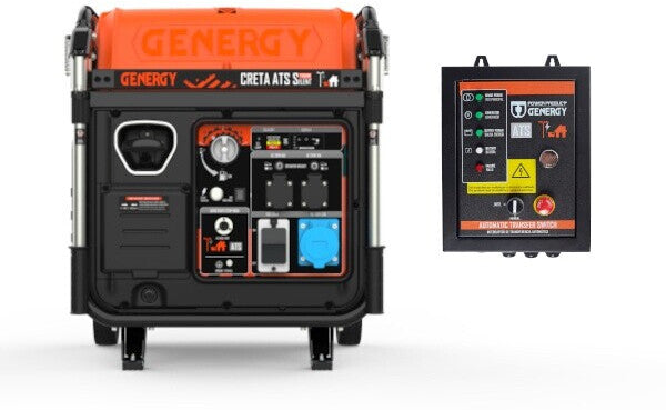 Generador Inverter GENERGY Creta Silent 7500W ATS – gasolina, arranque eléctrico y energía estable