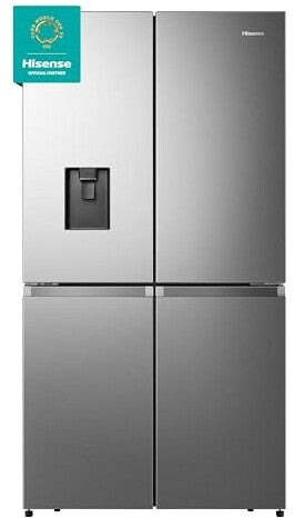 Frigorífico Americano Hisense RQ758N4SWSE – 606L, 4 Puertas, No Frost, Wi-Fi, Dispensador de Agua, Inox