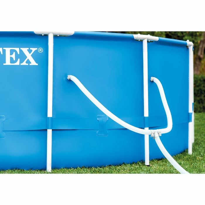 Piscina Elevada Intex Metal Frame 366 x 76 cm – 6.503 Litros – Estructura de Acero con Depuradora Incluida