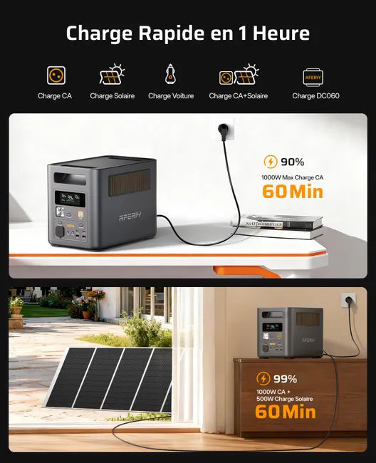 Estación de Energía Portátil AFERIY P180 Pro + 3 Baterías de Expansión – 4.102 Wh LiFePO4