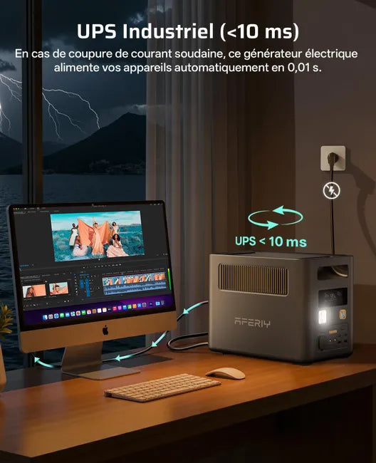 Estación de Energía Portátil AFERIY P180 Pro + 3 Baterías de Expansión – 4.102 Wh LiFePO4