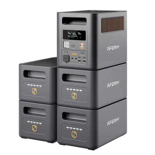 Estación de Energía Portátil AFERIY P180 Pro + 4 Baterías de Expansión – 5.126 Wh LiFePO4