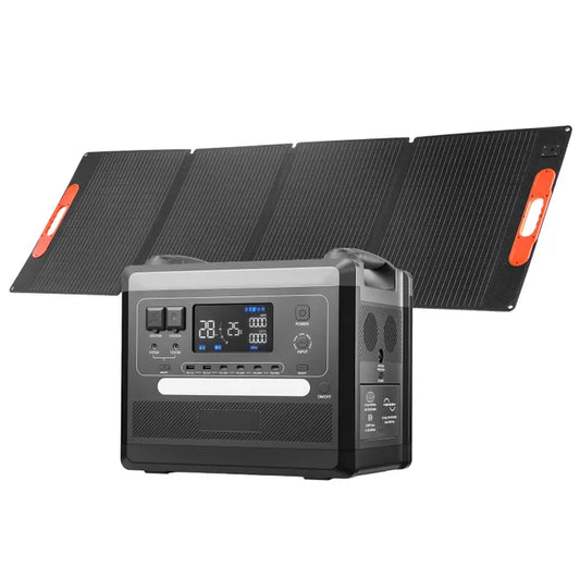 SUCCEBUY 2160 Wh – Tragbare Powerstation mit 2400 W 200 W Solarpanel